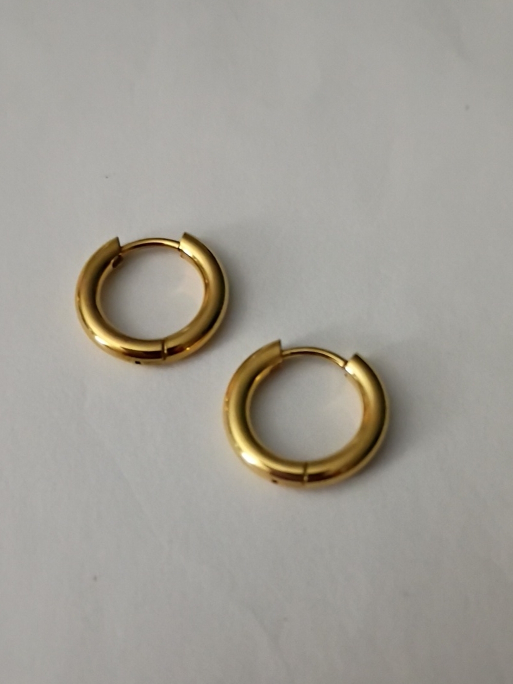 Gold Hoop Huggie Earrings
